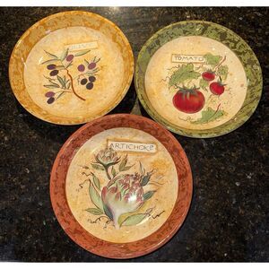 Susan Winget Pasta Bowls Set of 3 Certified International Vegetables 9” Read